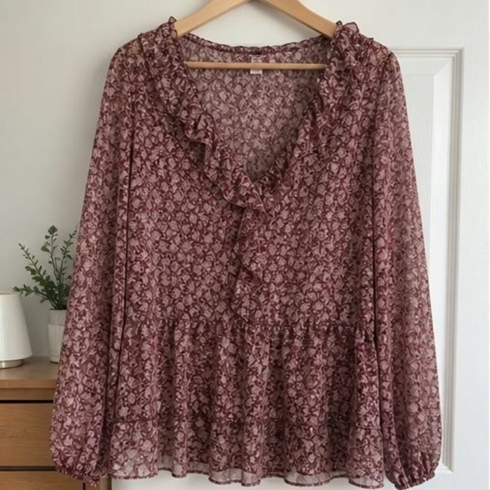 Lilac Peplum Top